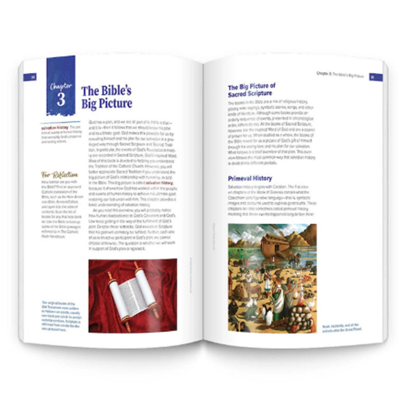 The Bible Big Picture page inside The Catholic Faith Handbook 4th Ed.