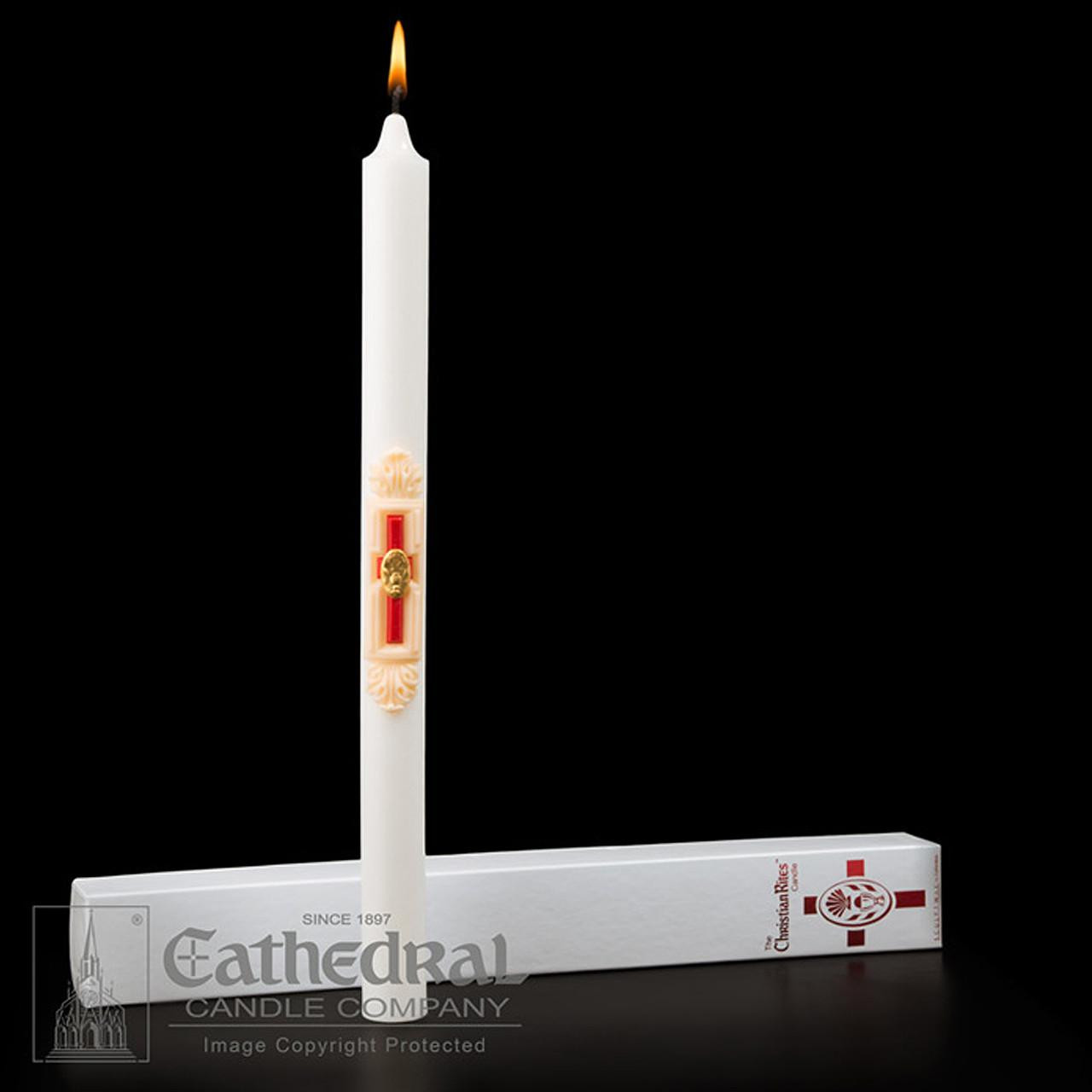 CA Christian Rites Candle 1-1/4" x 17"