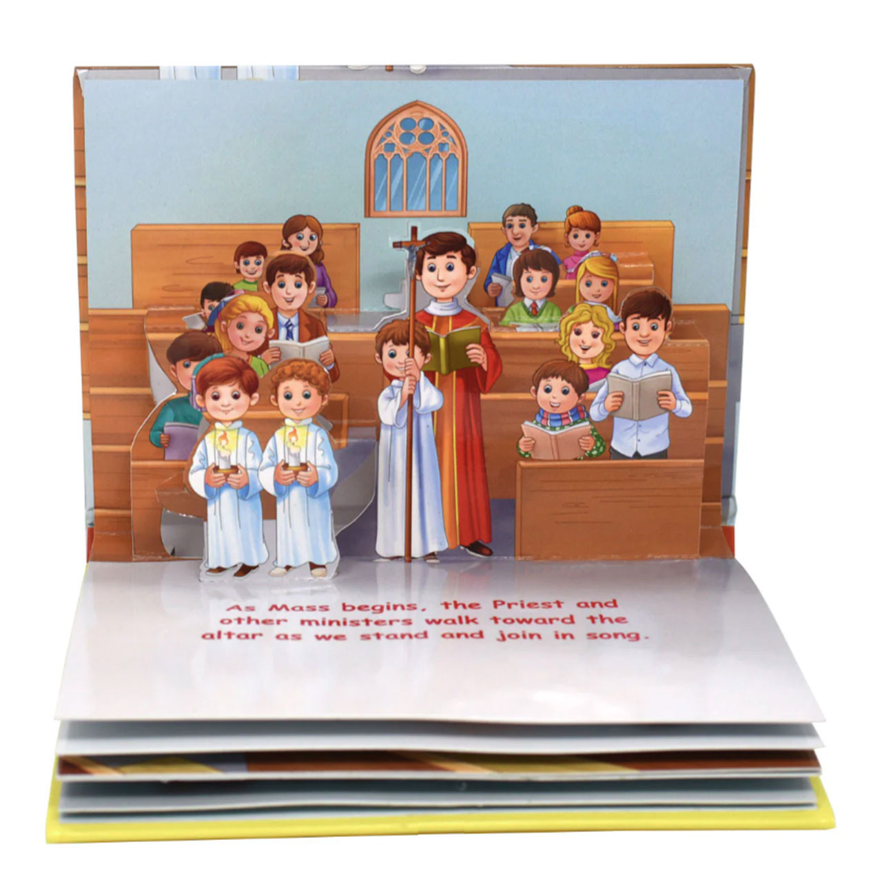 Detail of the "pop up" feature in the My Pop Up Mass Book