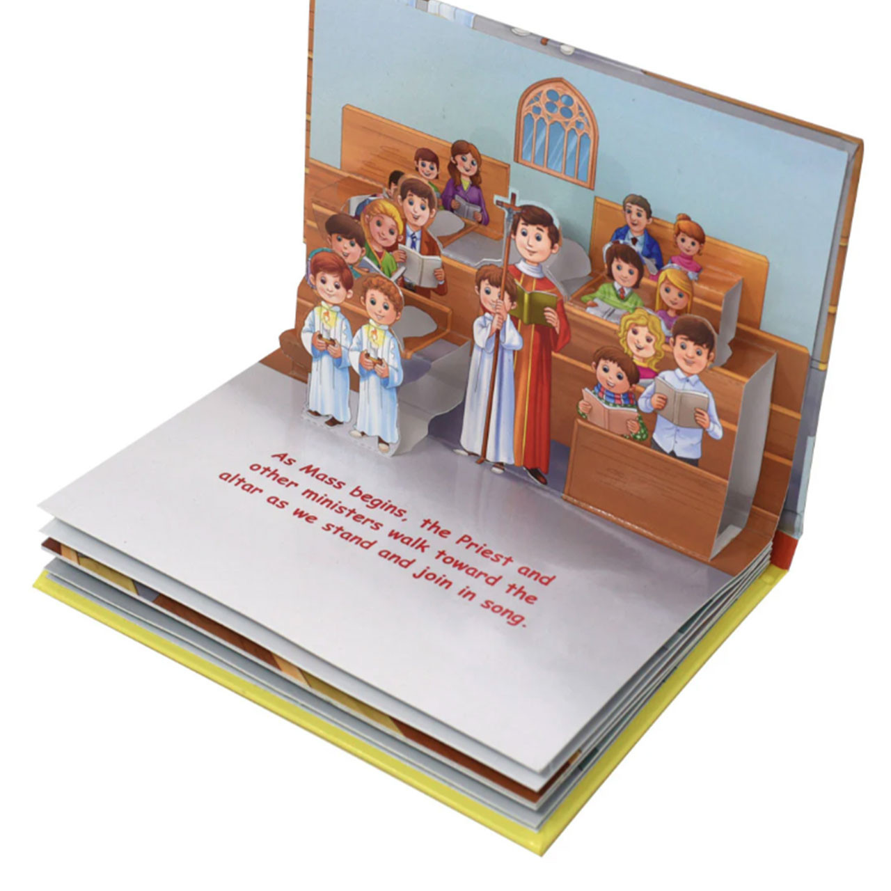 Another photo of the inside pages of My Pop Up Mass Book