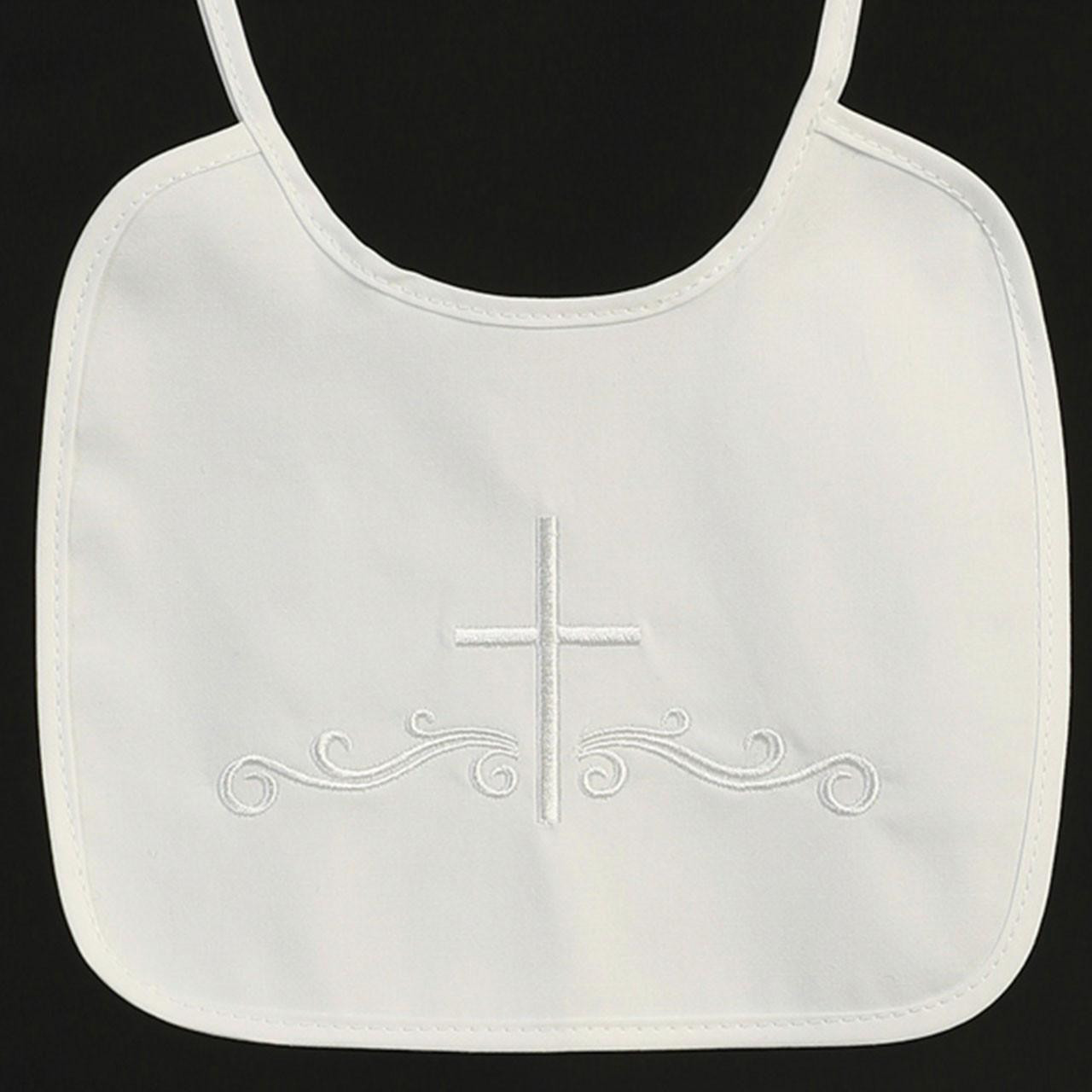Baptism Baby Bib with Cross