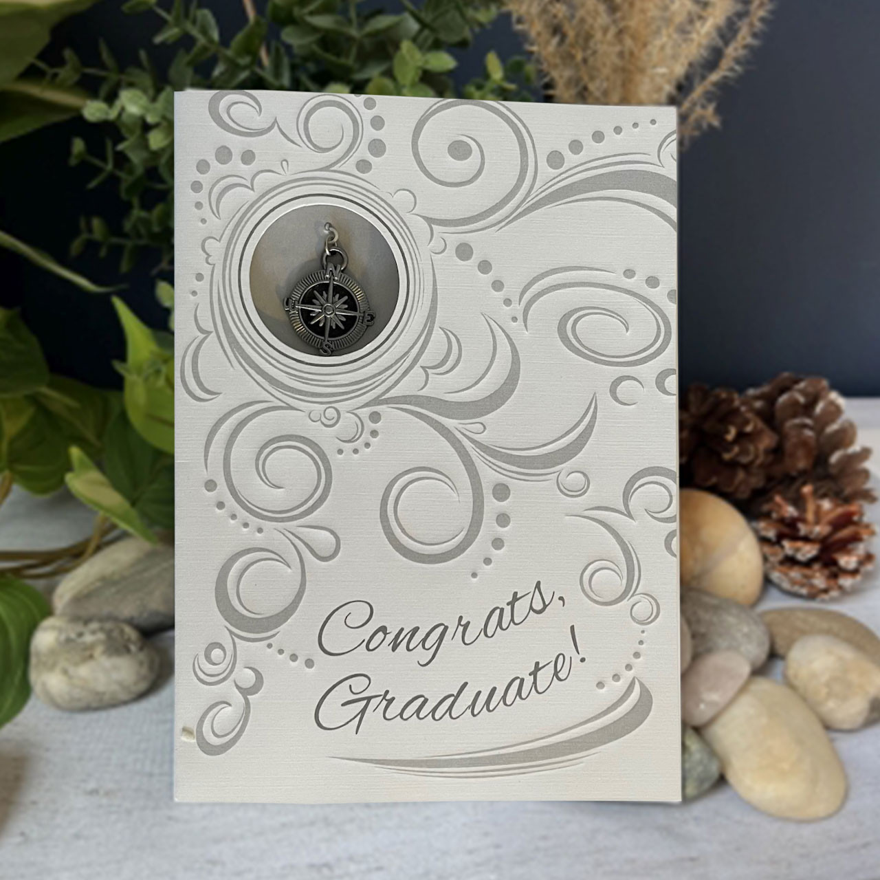 Graduation Charm with Compass Charm