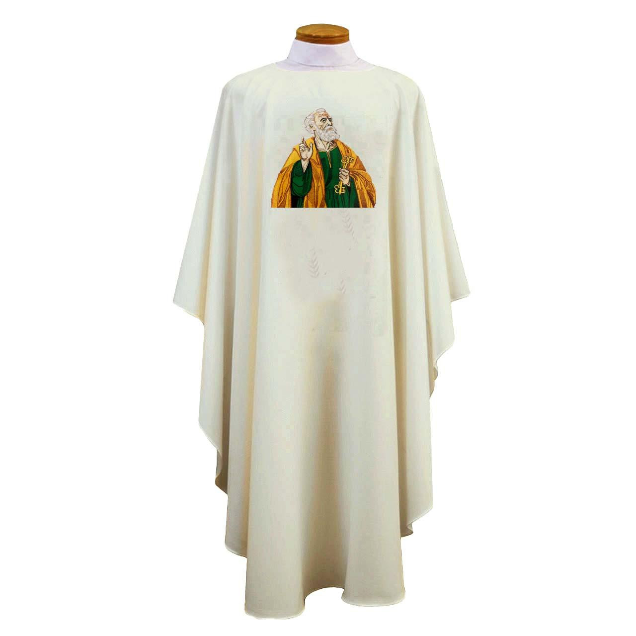 Saint Peter Chasuble from Beau Veste Collection of Saints Series-Off-White
