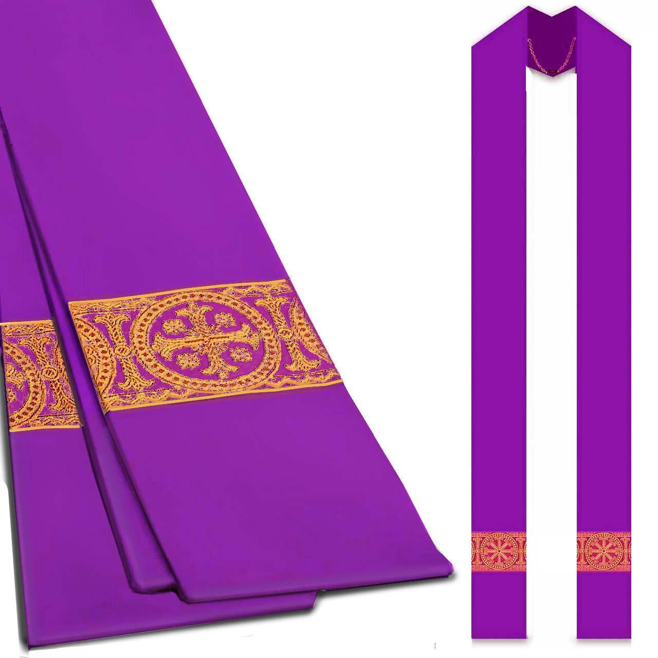 Assisi Overlay Stole in Elias Purple