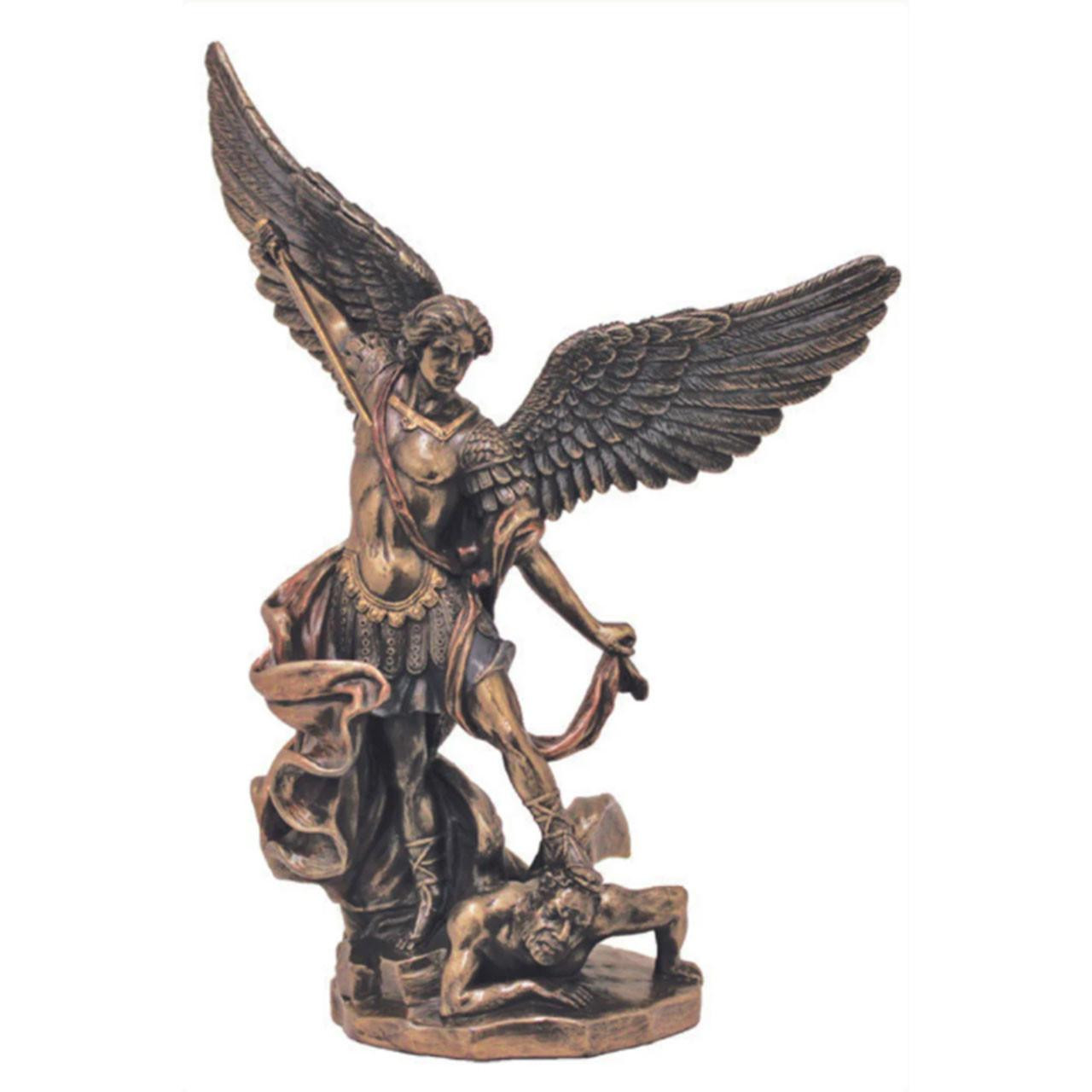 8" Bronzed St. Michael Statue