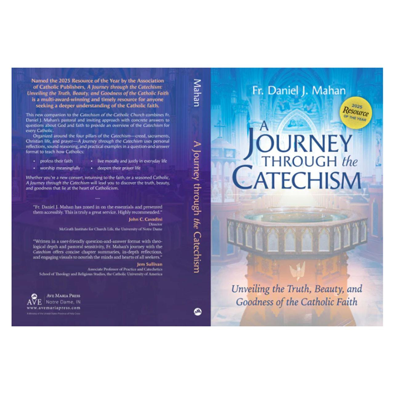Both front and back cover of the Journey Through the Catechism