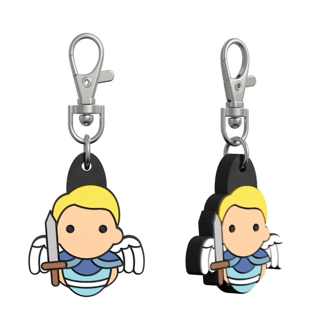 Front and Side views of the St. Michael Archangel Tiny Saint Charm