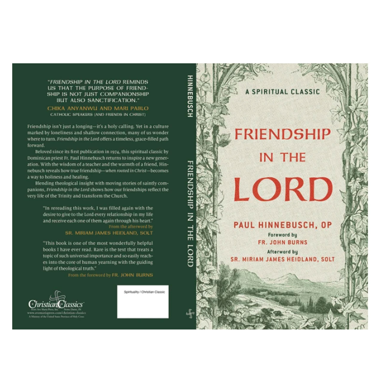 Both front and back cover of Friendship in the Lord