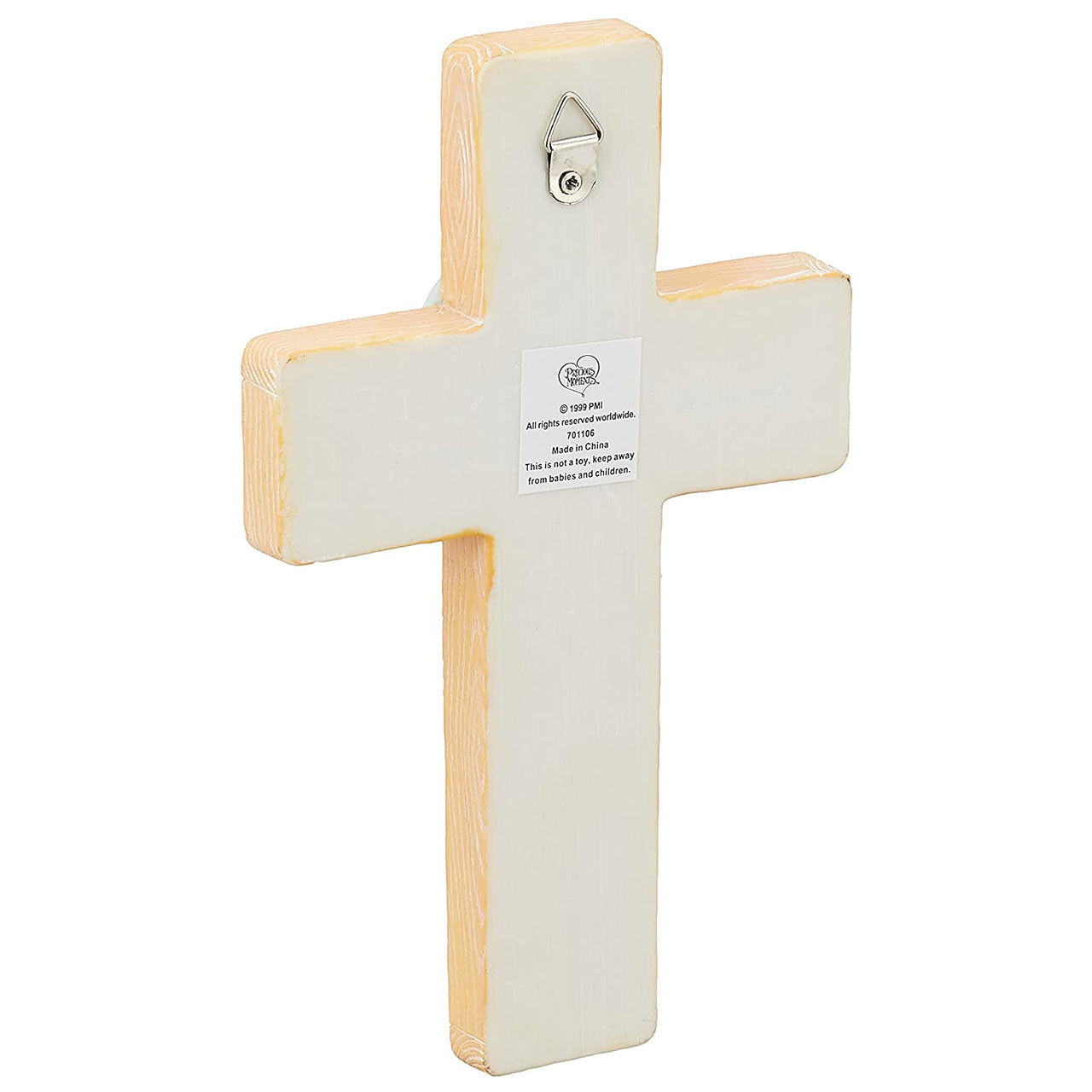 Girl's Precious Moments Baby Wall Cross back