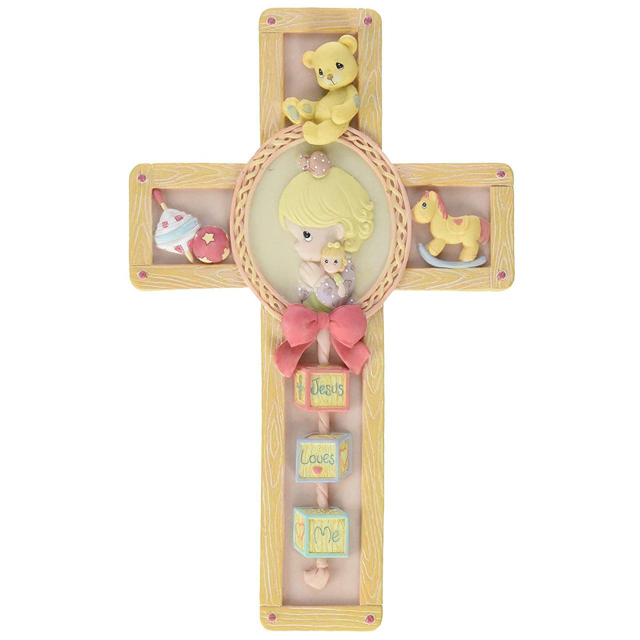 Girl's Precious Moments Baby Wall Cross