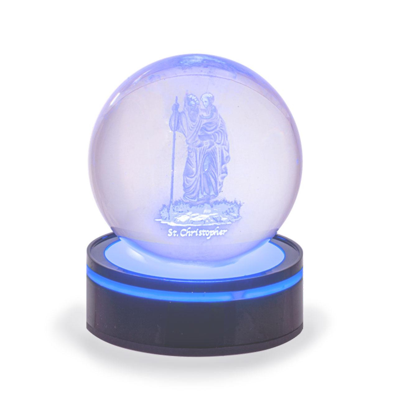 Blue hue of the St. Christopher Orb Light