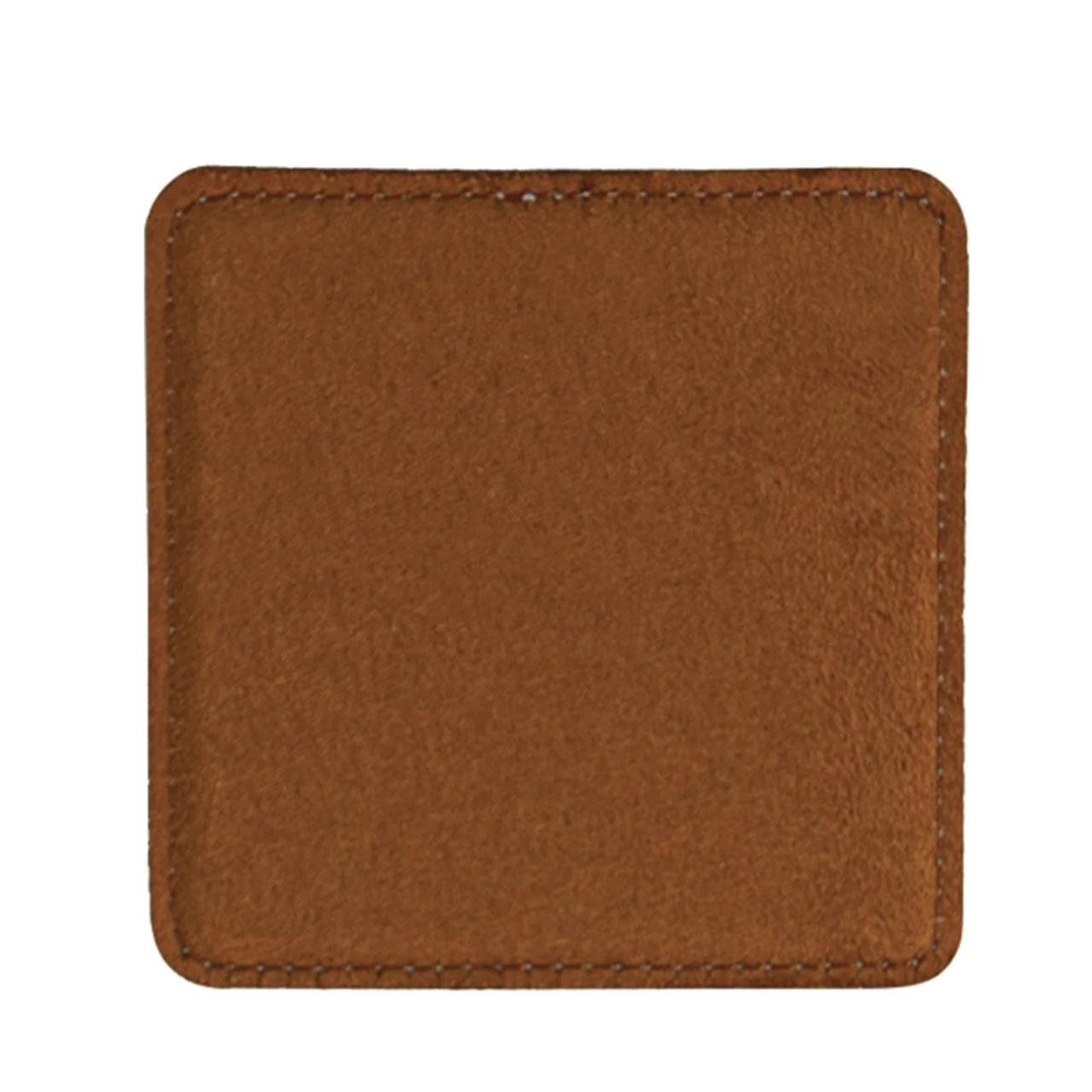 The suede bottom of each of the Inspirational Landscape Coasters