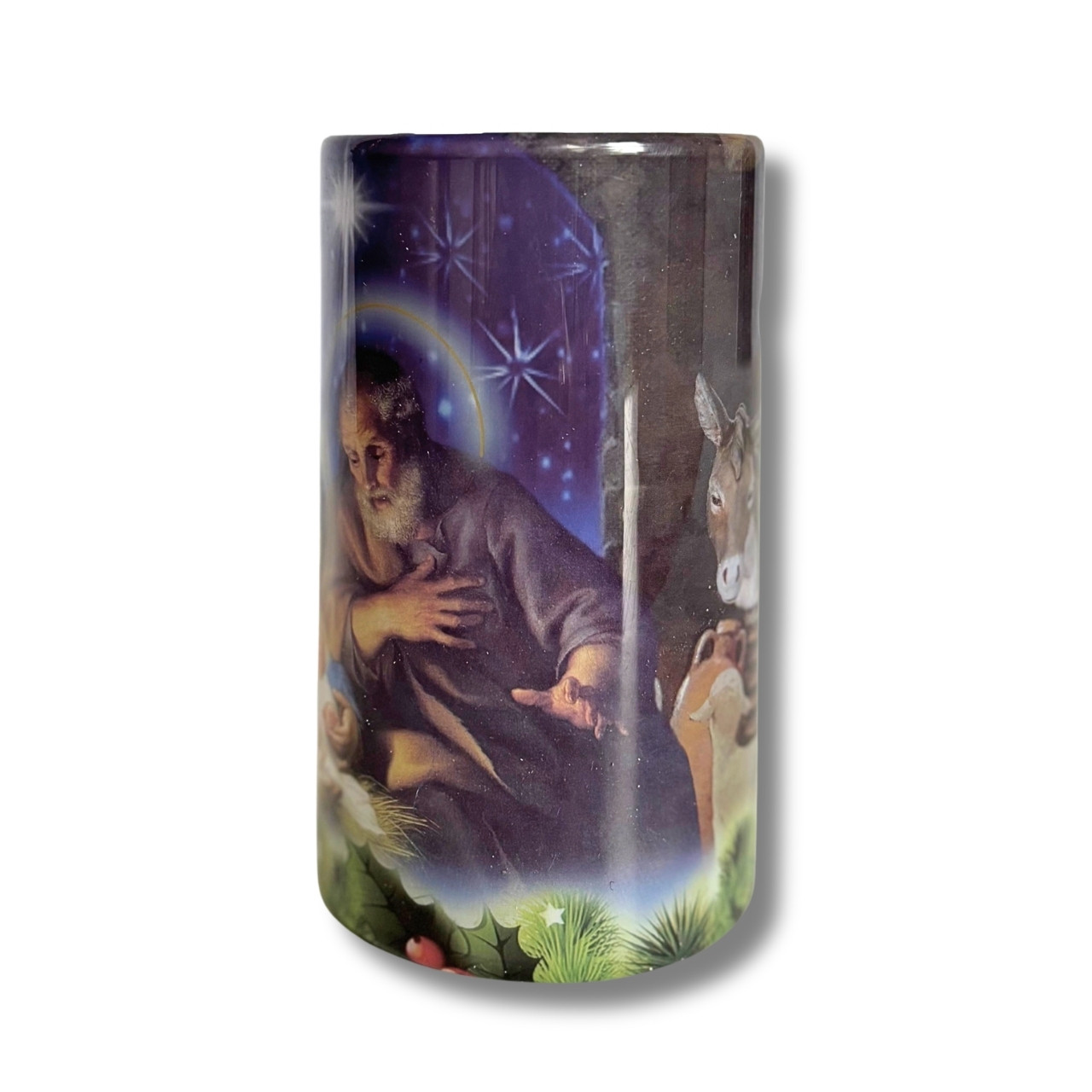 Right side of Nativity LED Candle