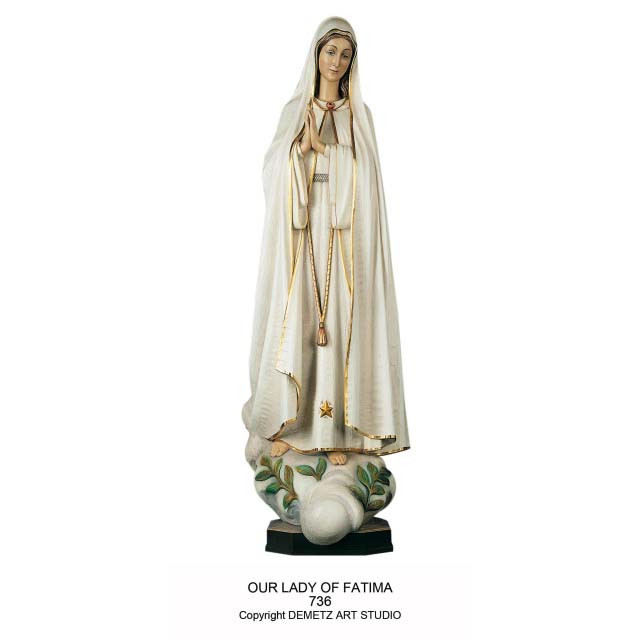 736 Our Lady of Fatima Statue in Fiberglass