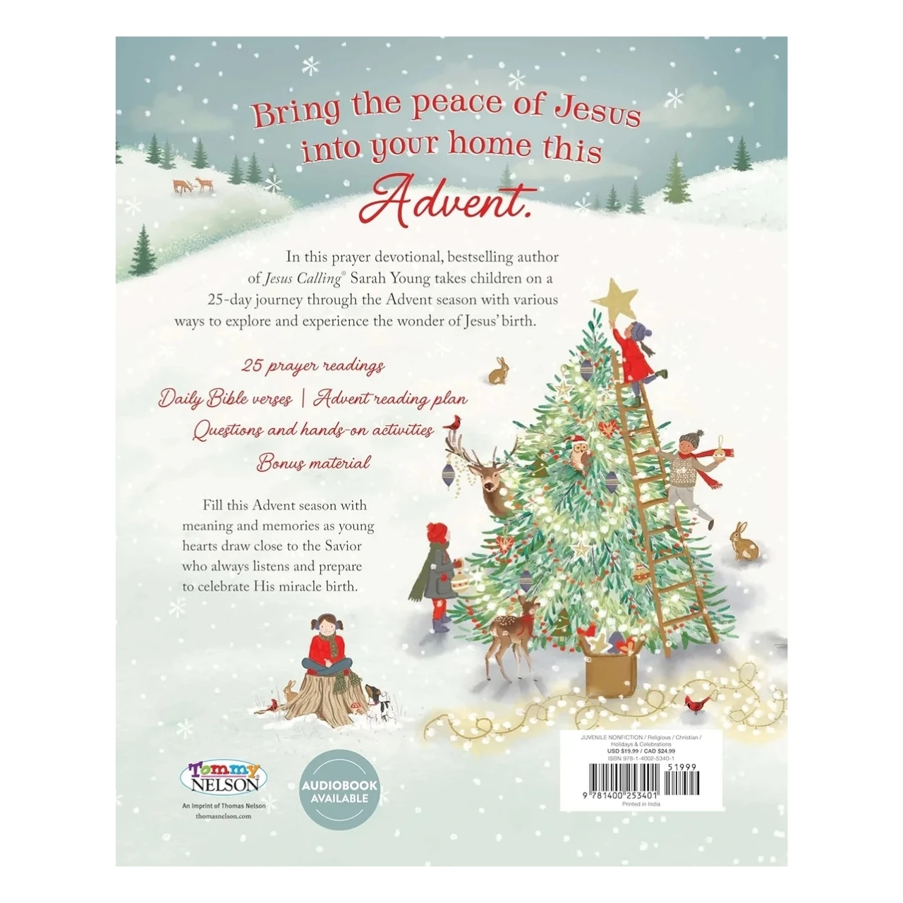 Jesus Listens for Christmas back cover