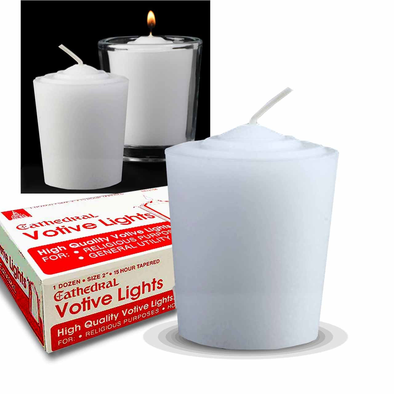 15 Hour Vigil Candles Dozen Box St. Patricks Guild
