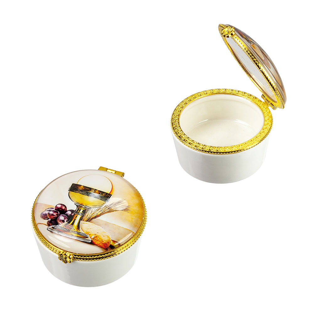 Porcelain First Communion Rosary Box St. Patrick's Guild