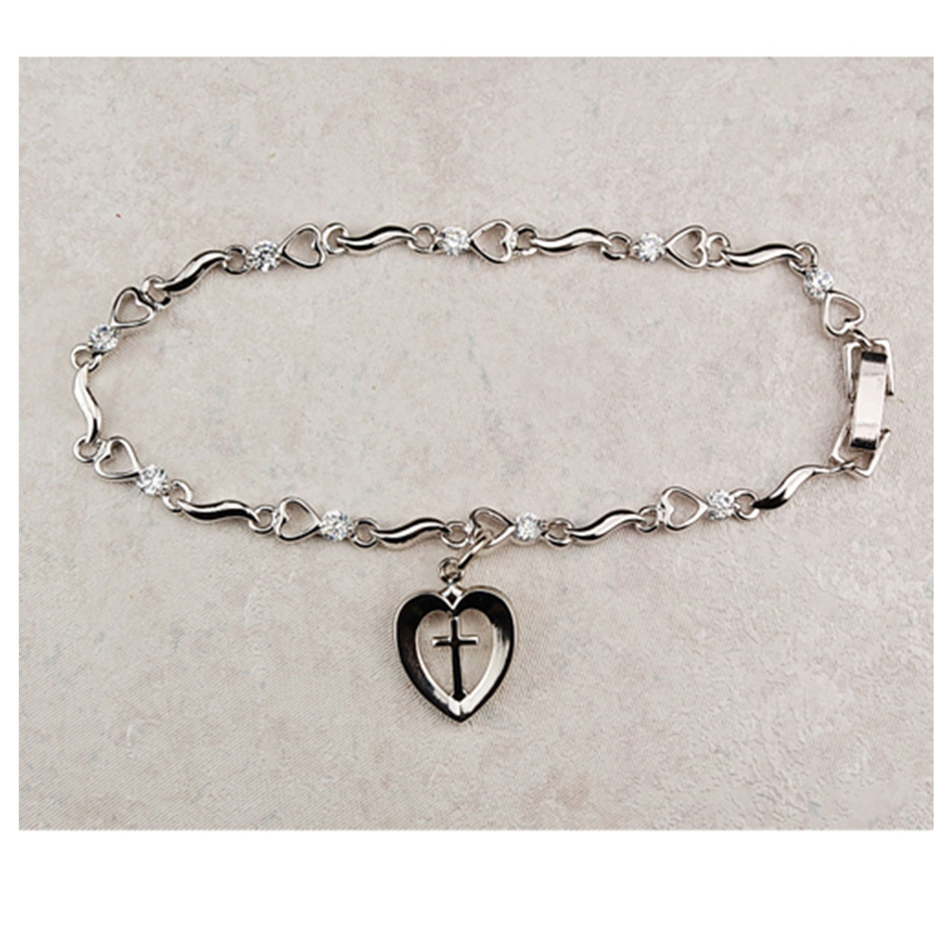 Heart with Cross Religious Bracelet | St. Patrick's Guild