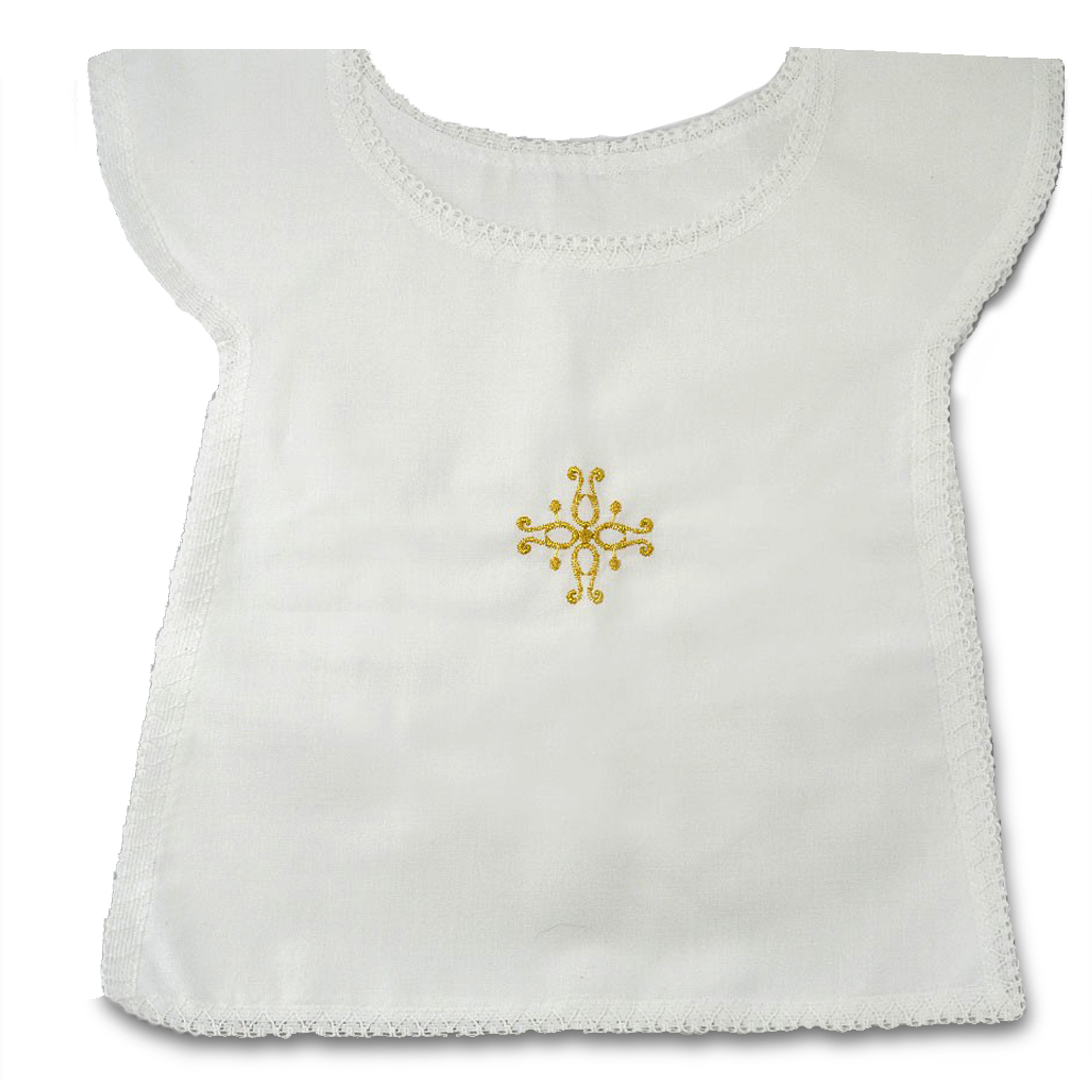 E33 Baptismal Garment with Gold Cross St. Patrick's Guild