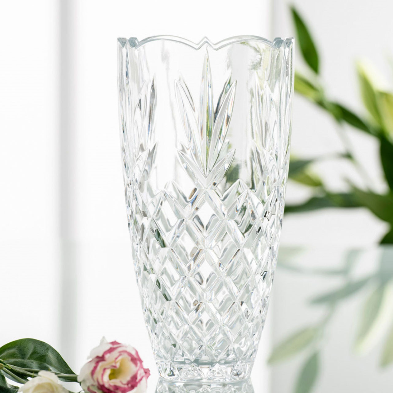 10" Galway Renmore Crystal Vase St. Patrick's Guild