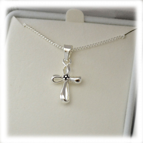 First Communion Infinity Cross Necklace