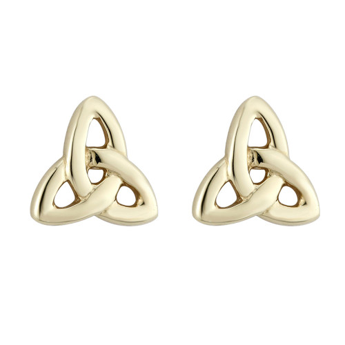 Gold Plated Trinity Knot Stud Earrings