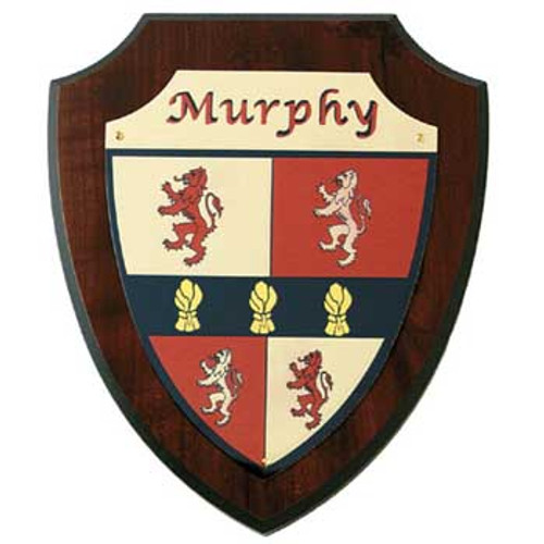 Personalized Shield Plaque with Family Name Coat of Arms