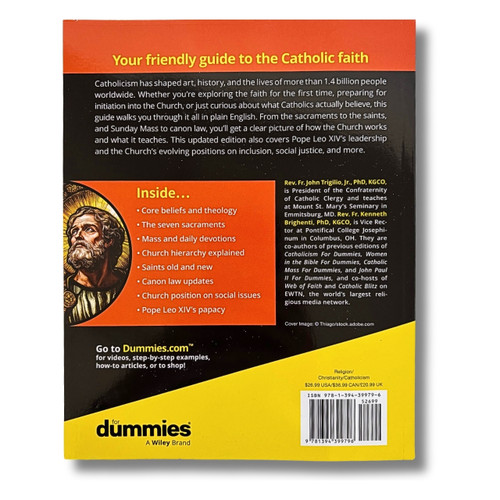 Catholicism For Dummies Triglio back cover