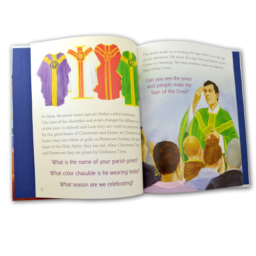Inside pages of the A Child's Book of the Mass Betsy Puntel and Hannah Roberts
