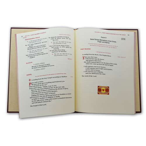 Inside Pages of the Supplement to Lectionary for Mass