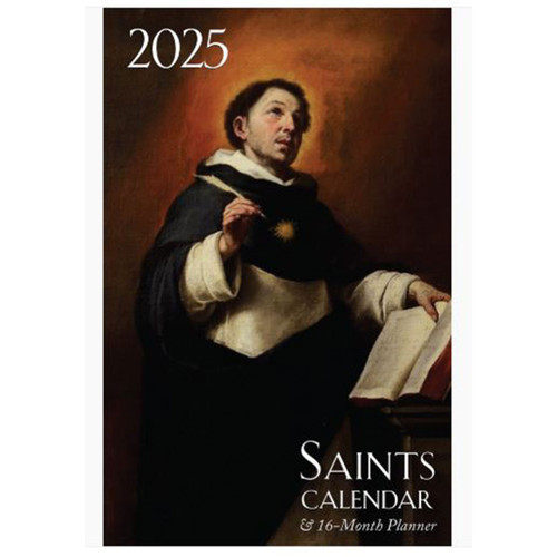 2025 Saints Calendar and Daily Planner 16MON