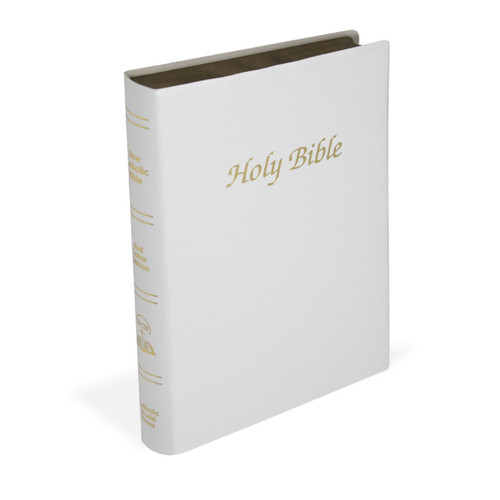 First Communion Bible NCB White Imitation Leather