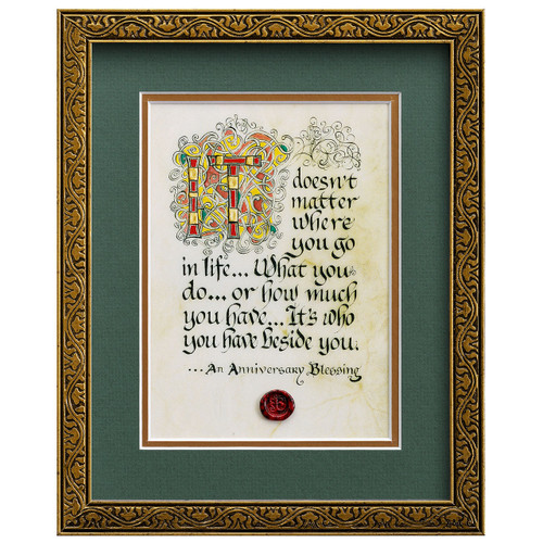 Framed Celtic Print: "Anniversary Blessings"