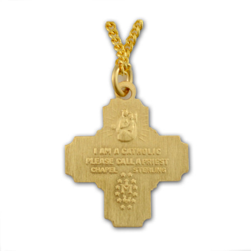 Back of the 4 Way Medal Gold Over Sterling