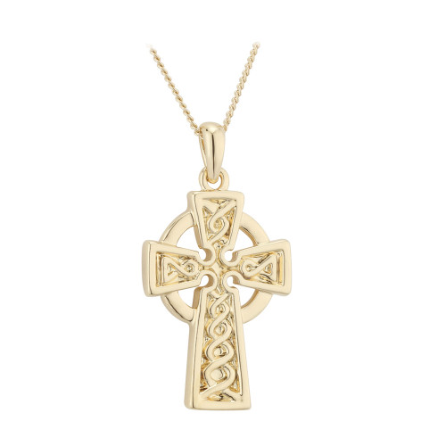 Gold Celtic Warrior Shield Cross, From Ireland | My Irish Jeweler