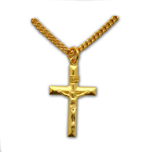Chisel Stainless Steel Polished CZ Cross Pendant on a 24 inch Cable Ch –  TreasureFineJeweler