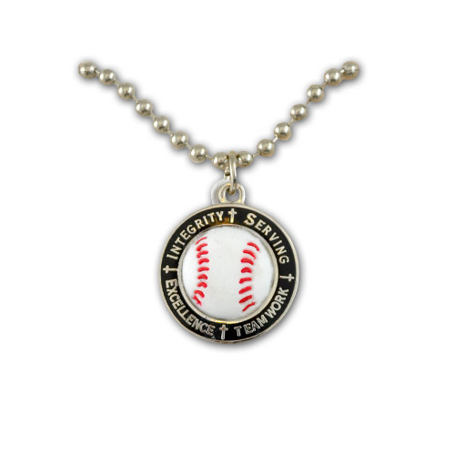 Baseball Core Value Sports Necklace 18In Chain