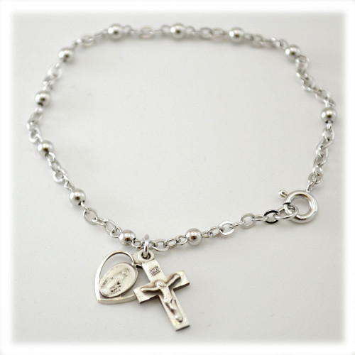 Black Rosary Bracelet with Knotted Cord | St. Patrick's Guild
