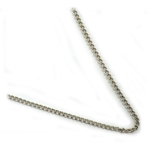 24 Inch Chain with rhodium plated stainless steel