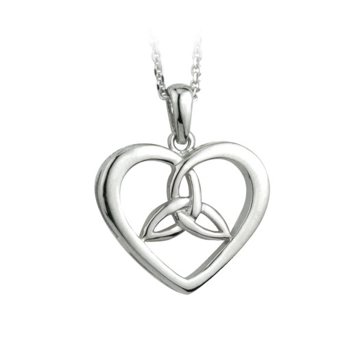 Éireloom Sterling Heart Trinity Knot Pendant