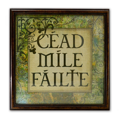 Framed "Cead Mile Failte" Irish Print