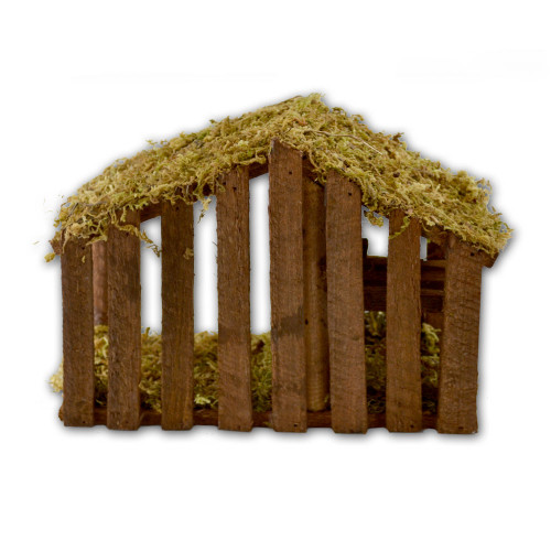 Small Stable with Moss Back View