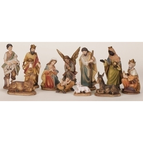 Nativity Set 11PC 6" - Color