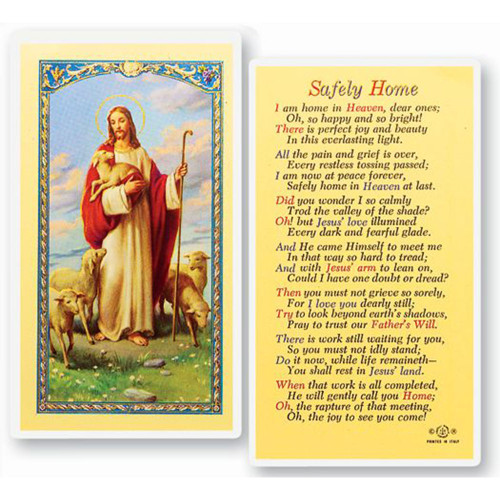 Safely Home, Laminated Holy Card