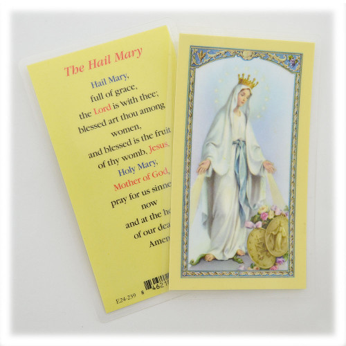 The Hail Mary, Laminated Holy Card