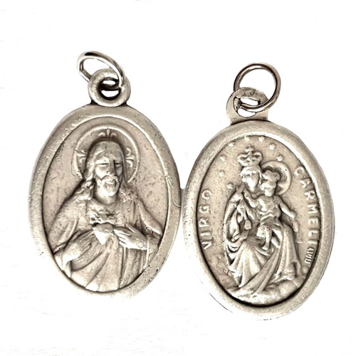 Scapular Devotional Medal with Sacred Heart of Jesus & Our Lady of Mt. Carmel