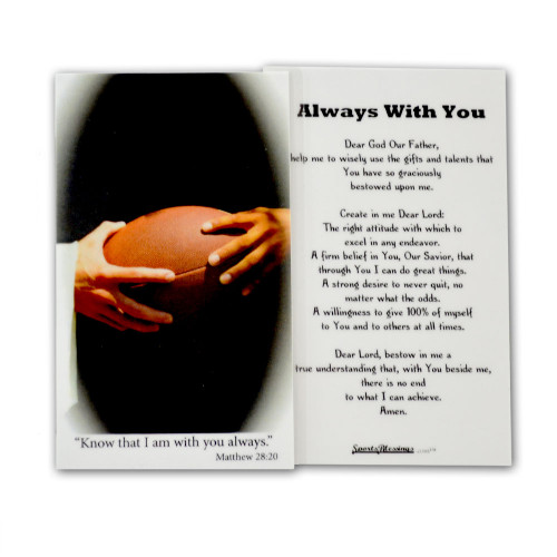 Laminated Football Prayer Card
