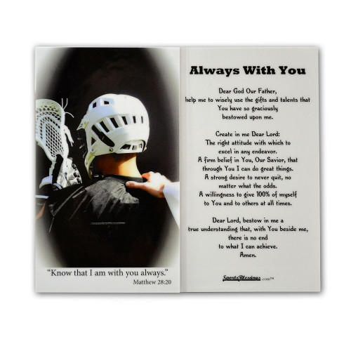 Laminated Lacrosse Prayer Card