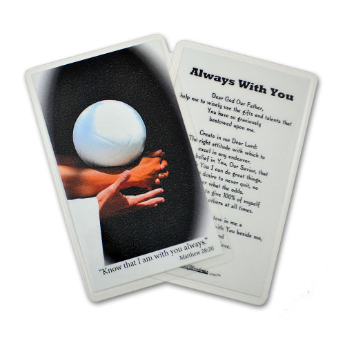 Laminated Volleyball Prayer Card