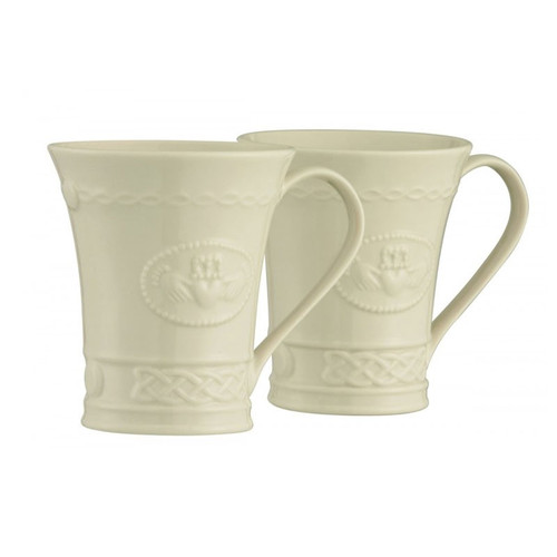 Set of 2 Claddagh Mugs by Belleek